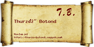 Thurzó Botond névjegykártya