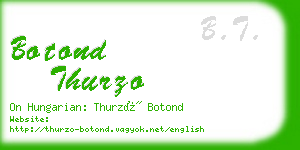 botond thurzo business card